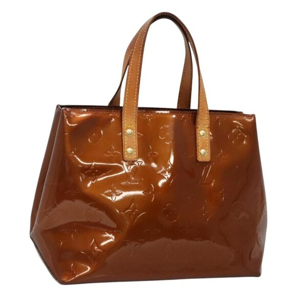 LOUIS VUITTON Monogram Vernis Reade PM Hand Bag Bronze M91146 LV Auth 130448 - Picture 1 of 16